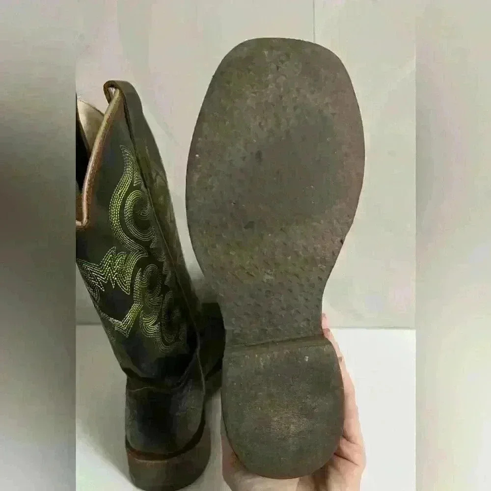 Old West Children's Broad Square Toe Boot - Picture 5 of 8